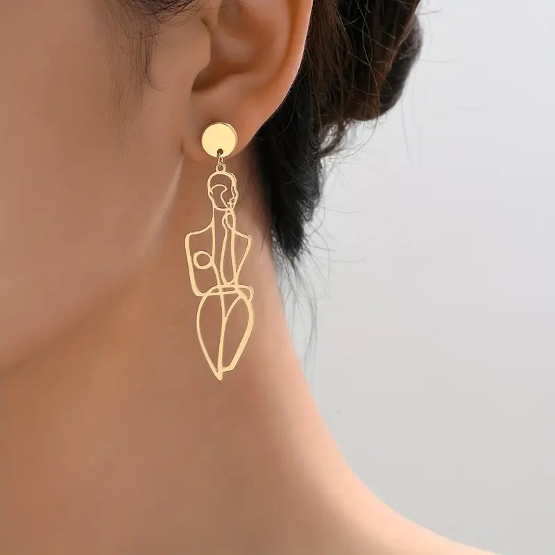 Abstract Human Figure Earrings