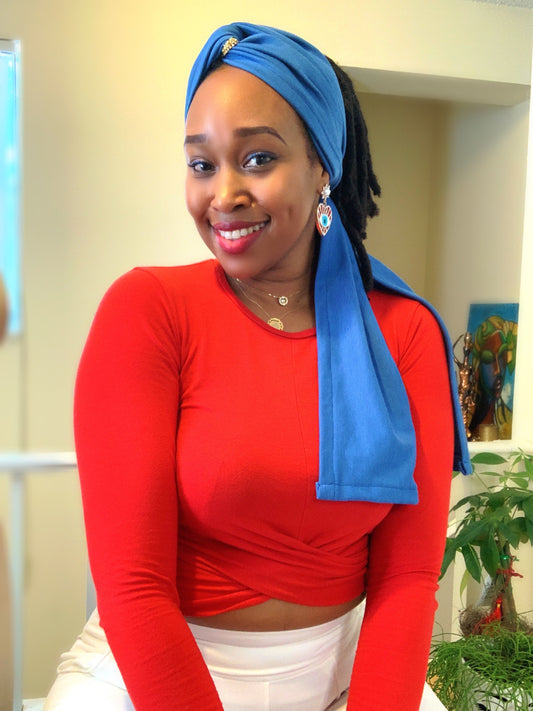 ASMI Denim Twist Head Wrap