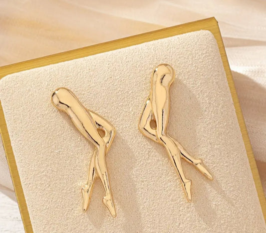 Abstract Leg Earrings