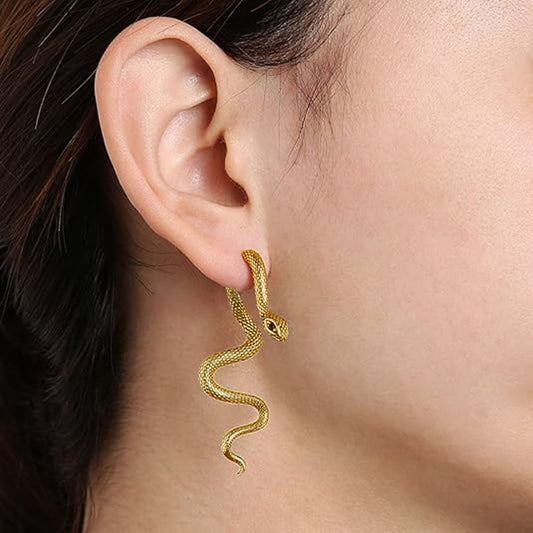 Two-piece  Detachable Snake Earrings