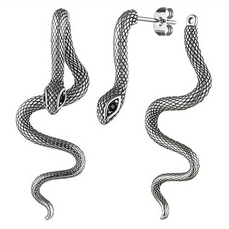 Two-piece  Detachable Snake Earrings