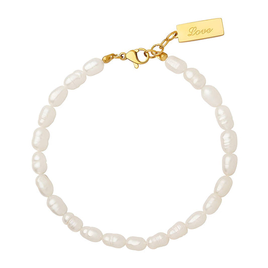 18K Gold Plated Fresh Water Pearl Bracelet