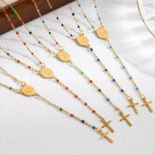 Pearled Cross Necklaces