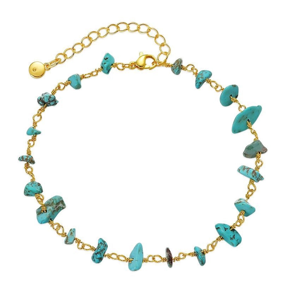 Geometric Gemstone Anklet