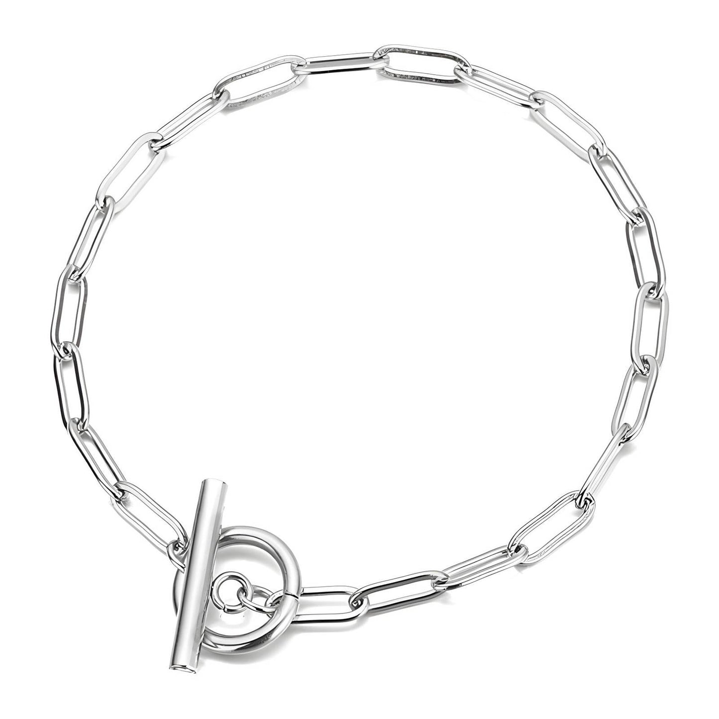 Stainless Steel Hook Bracelet - Silver